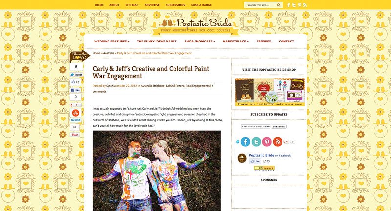 Melbourne Wedding Photographer - published - Some Poptastic Bride Love !